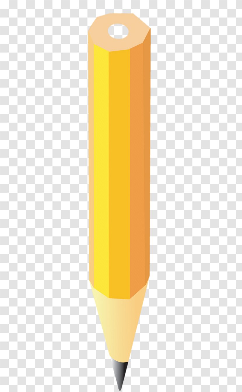 Yellow Cylinder Angle - Orange - Pencil Transparent PNG