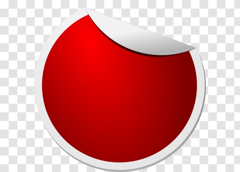 Vector Graphics Sticker Label Clip Art - Red - Baget Button Transparent PNG