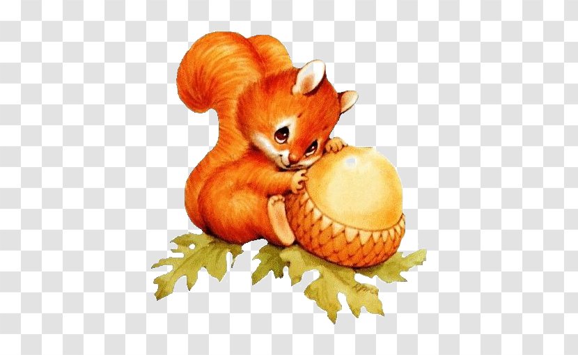 Squirrel Raccoon Chipmunk Cuteness Clip Art - Food - Vintage Transparent PNG