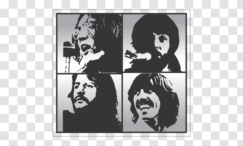 The Beatles Silhouette Let It Be Stencil - Rock Transparent PNG