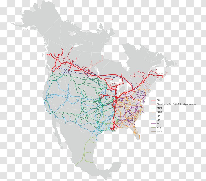 Rail Transport Road Map Canada Canadian National Railway - Silhouette Transparent PNG