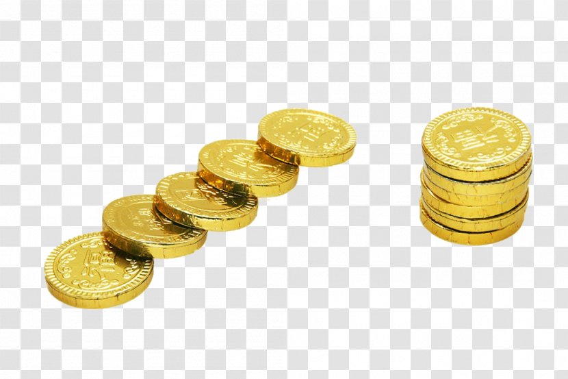 Gold Coin Money - Chocolate Photography Transparent PNG