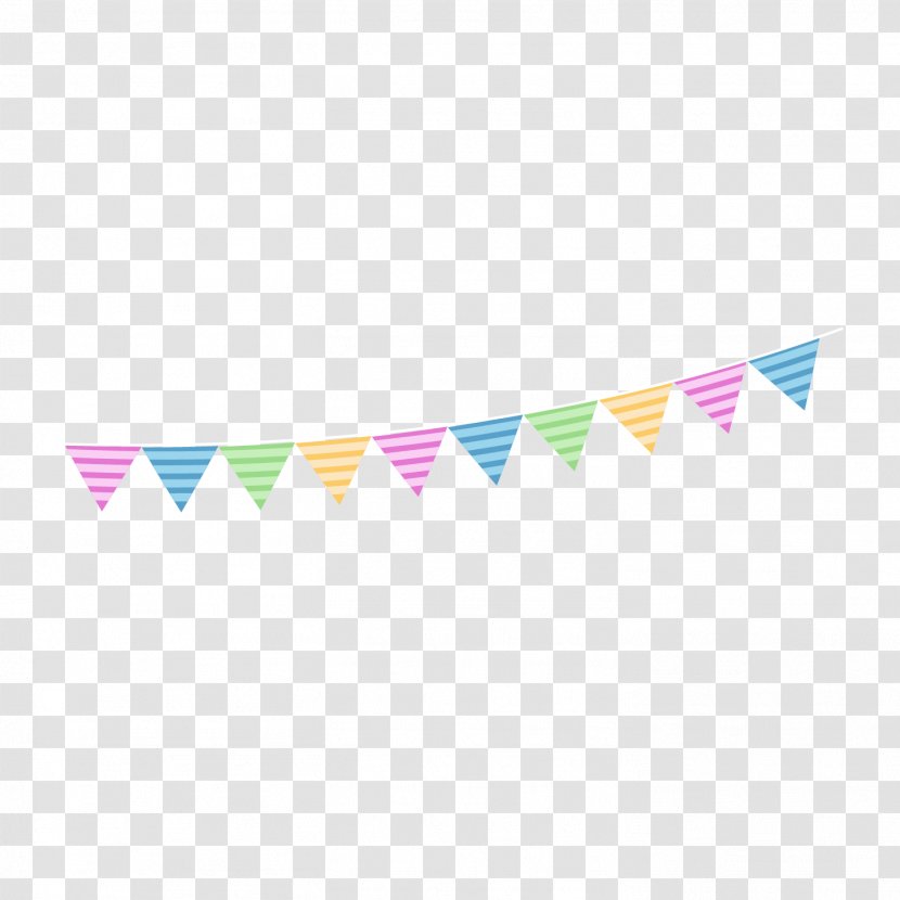 Birthday Icon - Triangle - Party Decoration Hanging Flag Vector Transparent PNG