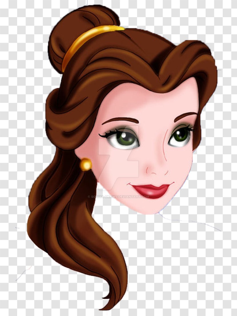 Belle Beauty And The Beast Disney Princess Drawing - Heart Transparent PNG