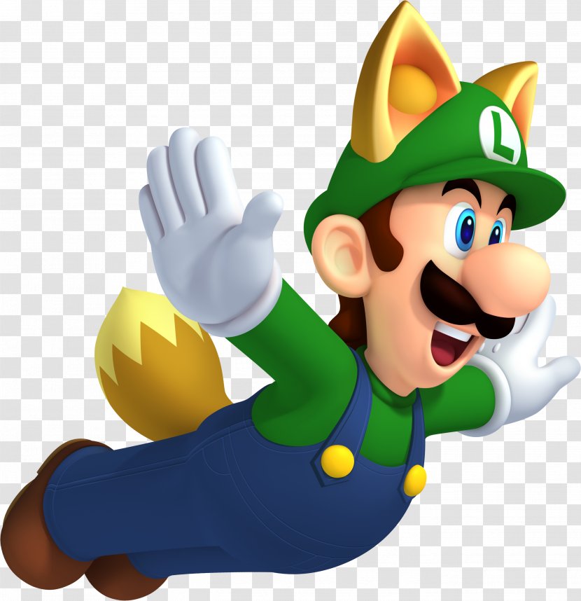 New Super Mario Bros. 2 Wii - Vertebrate - Luigi Transparent PNG