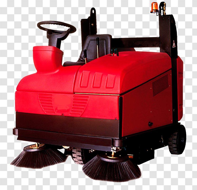 Street Sweeper Machine Floor Scrubber Industry Cleaning - Engine Transparent PNG