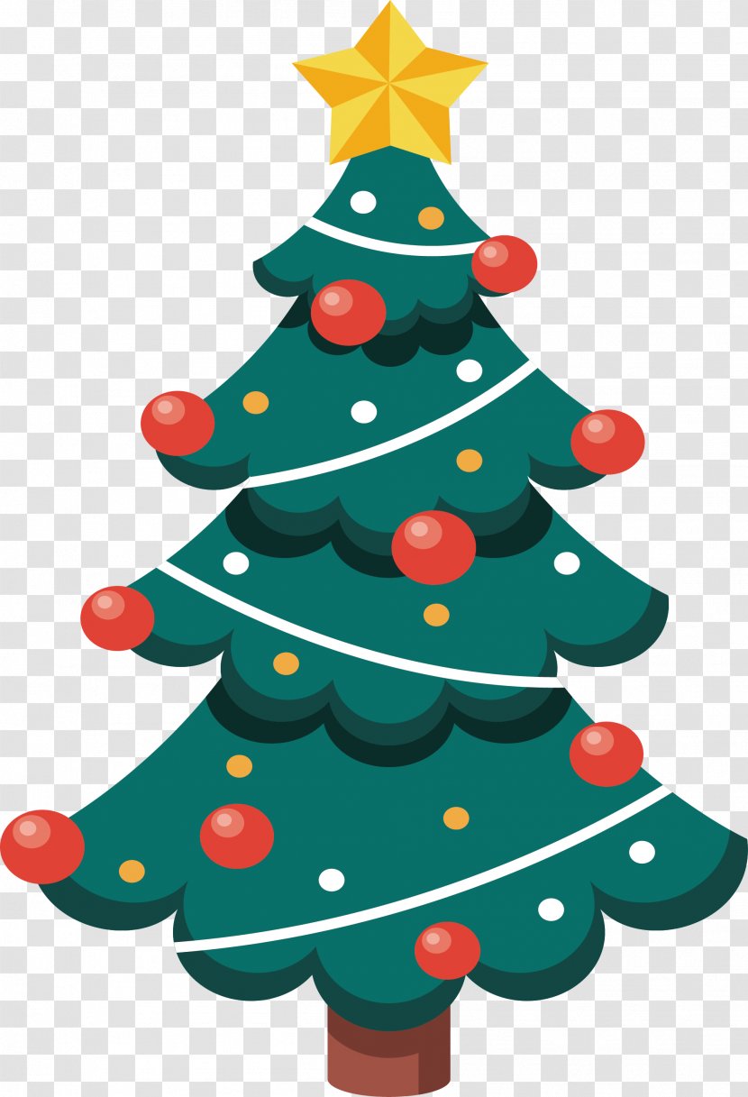 Christmas Tree Santa Claus Clip Art - Decoration - Cartoon Transparent PNG