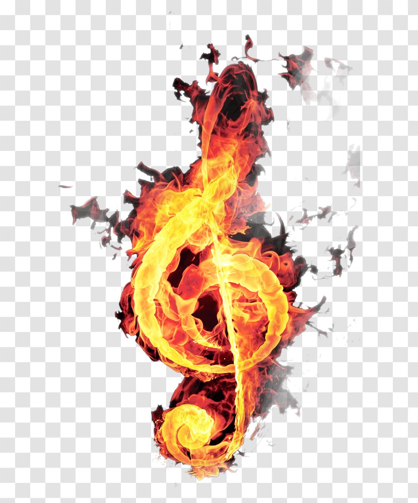 Musical Note Fire - Cartoon - Notes Transparent PNG