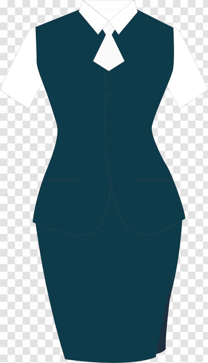 Little Black Dress Shoulder Sleeve - Neck - Approved By Blue Women Outfit Transparent PNG
