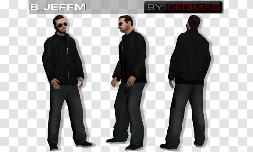 Grand Theft Auto: San Andreas Multiplayer Claude Mod Los Santos - Sleeve - Clothing Transparent PNG