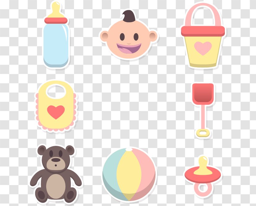 Euclidean Vector Infant - Heart - Eight Cute Baby Elements Transparent PNG