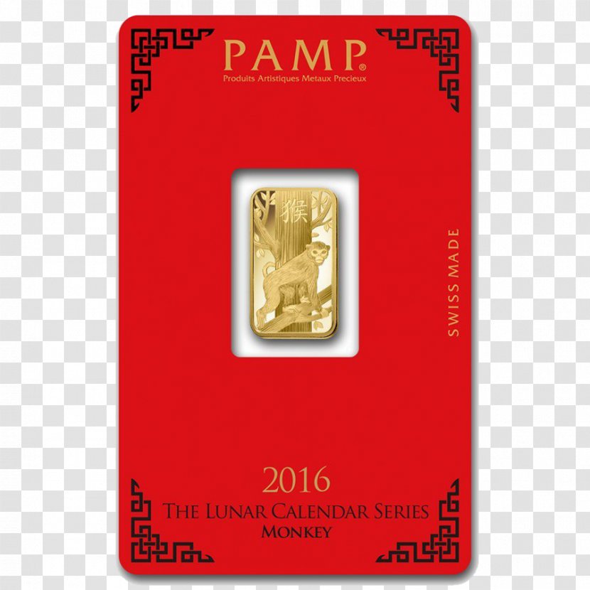 Gold Bar PAMP Switzerland Silver - Fineness Transparent PNG