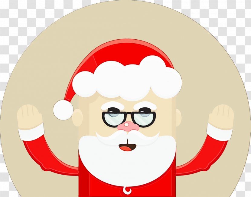 Cartoon Christmas Hat - Red - Smile Moustache Transparent PNG