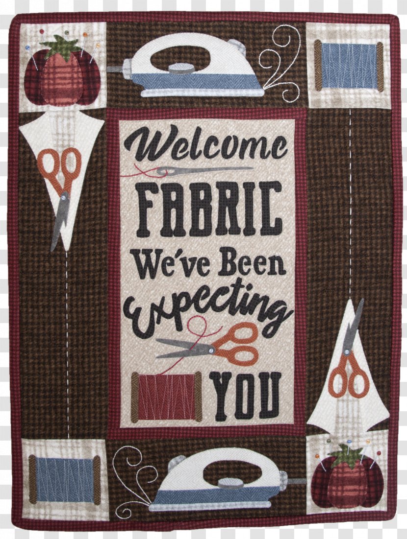 Textile Quilt Online Shopping Television Show - Welcome Sign Transparent PNG