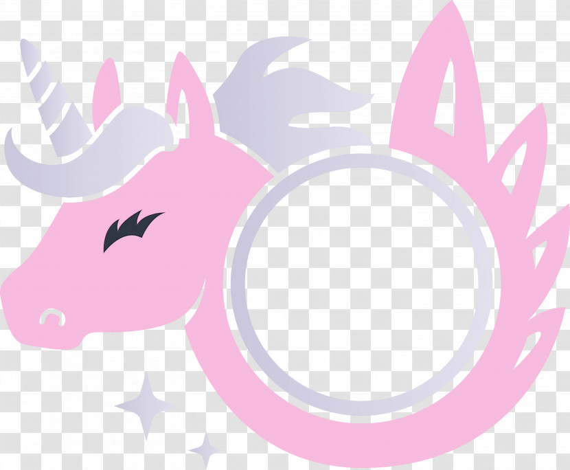 Pink Head Cartoon Sticker Circle Transparent PNG