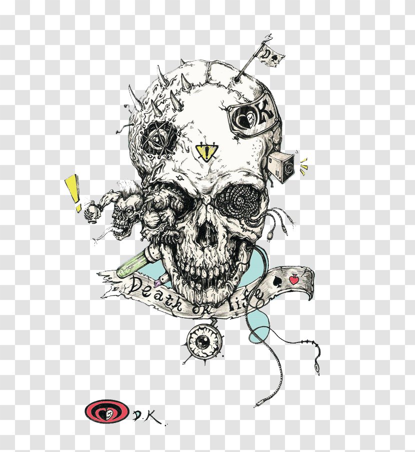 Skull Graphic Design - Bone - Creative Decoration Painting Transparent PNG