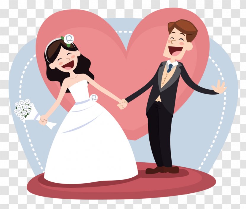 Wedding Anniversary Marriage Love - Heart - Cartoon Bride Transparent PNG