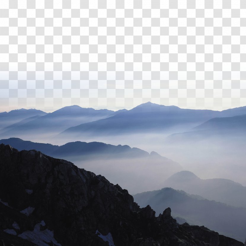 Fog Landscape Euclidean Vector - Fell - Endless Mountain Plan Transparent PNG
