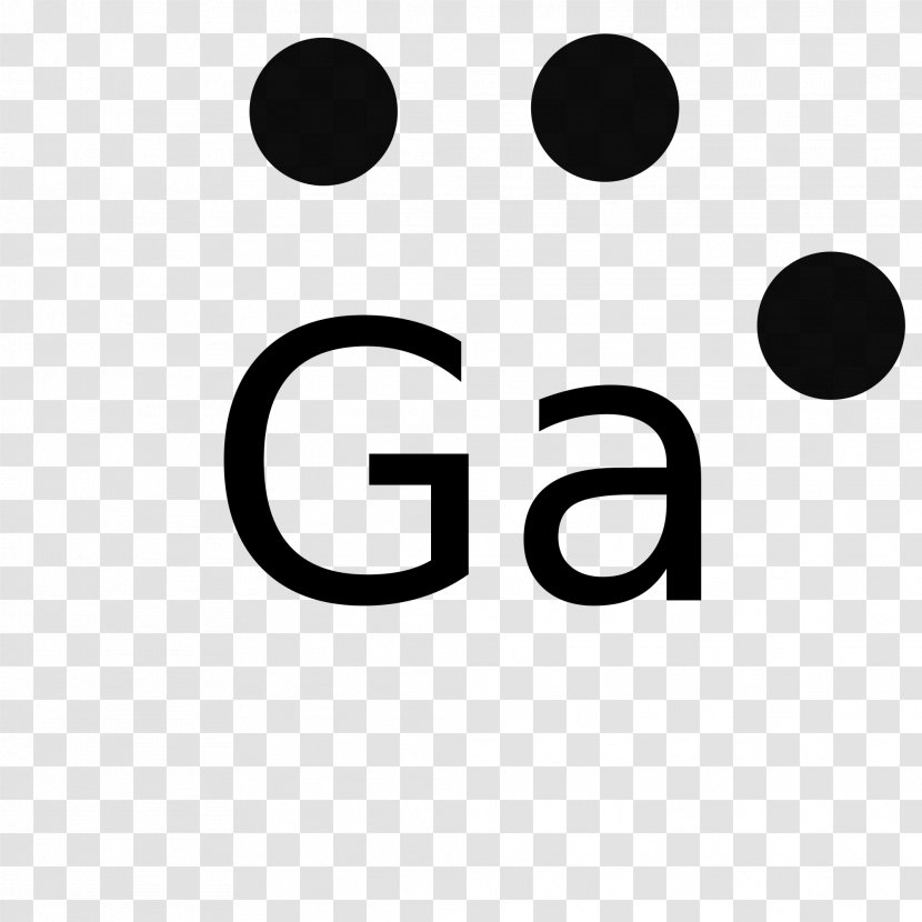 Lewis Structure Gallium Electron Diagram Atom - Symbol - Dot Transparent PNG
