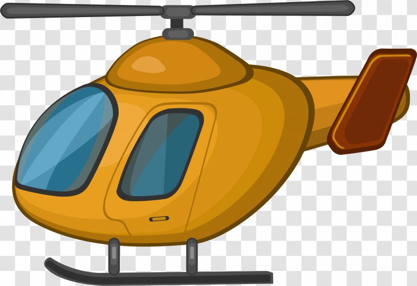 Jigsaw Puzzle - Educational Game - Hand Painted Yellow Helicopter Transparent PNG