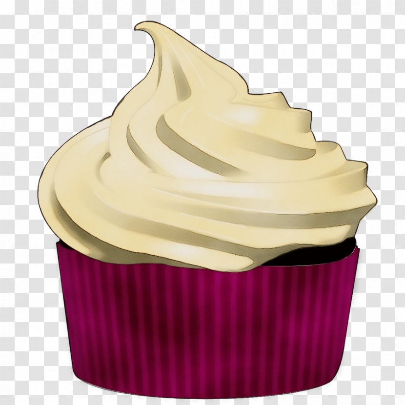 Baking Cup Cream Icing Food Dessert - Paint - Soft Serve Ice Creams Frozen Yogurt Transparent PNG