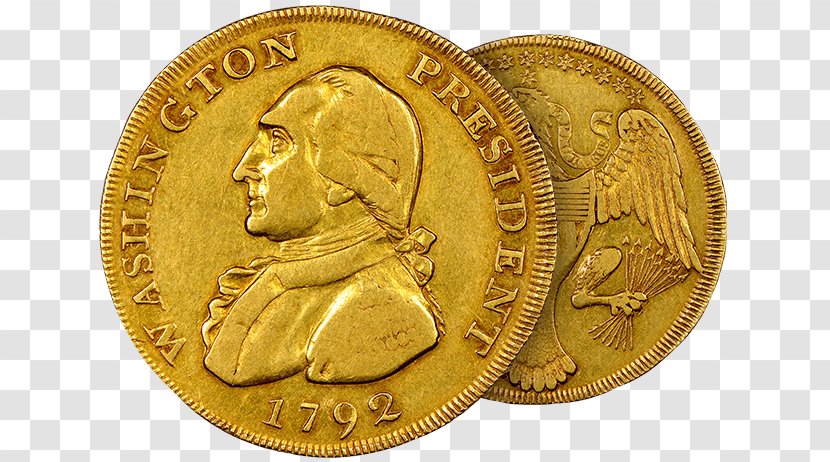 Eagle Gold Coin Washington - Cartoon - All State Quarter Errors Transparent PNG