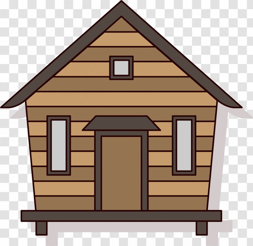 Chalet Log Cabin House - Architecture - A Cartoon In The Forest Transparent PNG