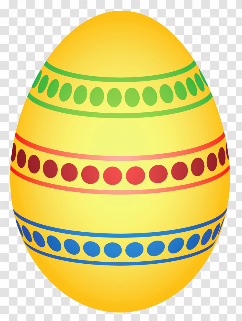 Easter Egg Clip Art - Yellow Colorful Dotted Clipairt Picture Transparent PNG