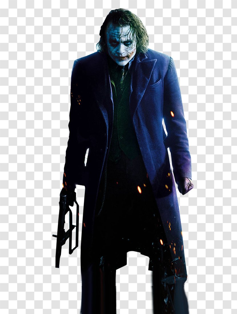 Joker The Dark Knight Heath Ledger Batman Two-Face - Photography Transparent PNG