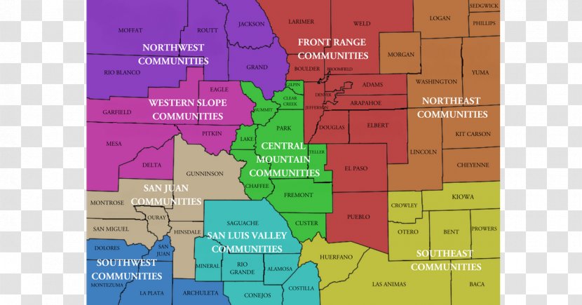 Crested Butte Map Aspen Region Central Colorado - Delta County Transparent PNG