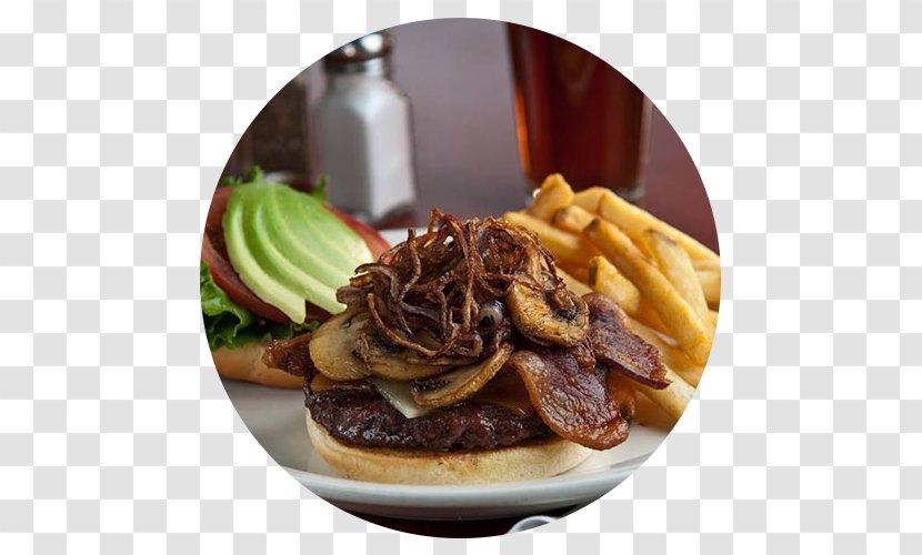 French Fries 6th Street Grill Barbecue Cheeseburger Food - Fast Transparent PNG