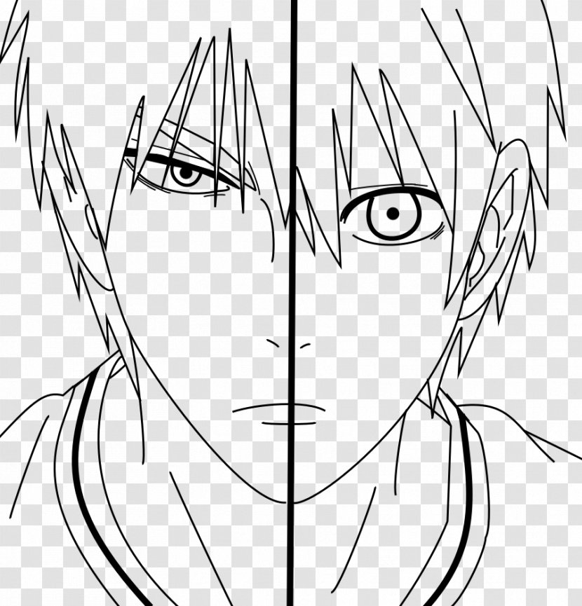 Line Art Tetsuya Kuroko Taiga Kagami Drawing Kuroko's Basketball - Heart Transparent PNG