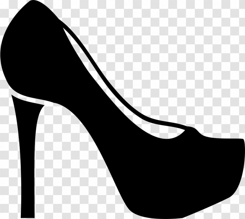 High-heeled Shoe Stiletto Heel - Black And White - High Heeled Footwear Transparent PNG