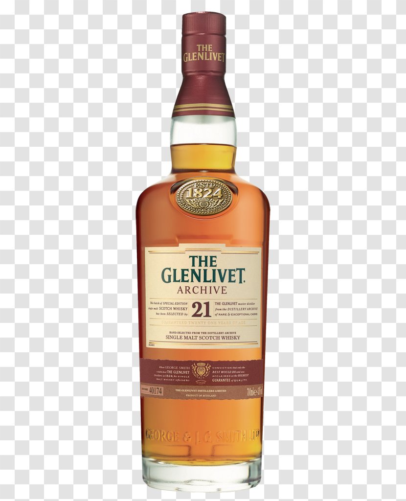 The Glenlivet Distillery Single Malt Scotch Whisky Whiskey - Alcoholic Beverage - Glenfiddich Transparent PNG