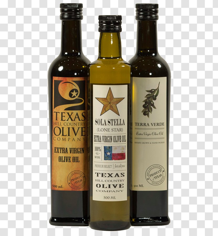 Olive Oil Texas Hill Country Company Dripping Springs - Glass Bottle Transparent PNG