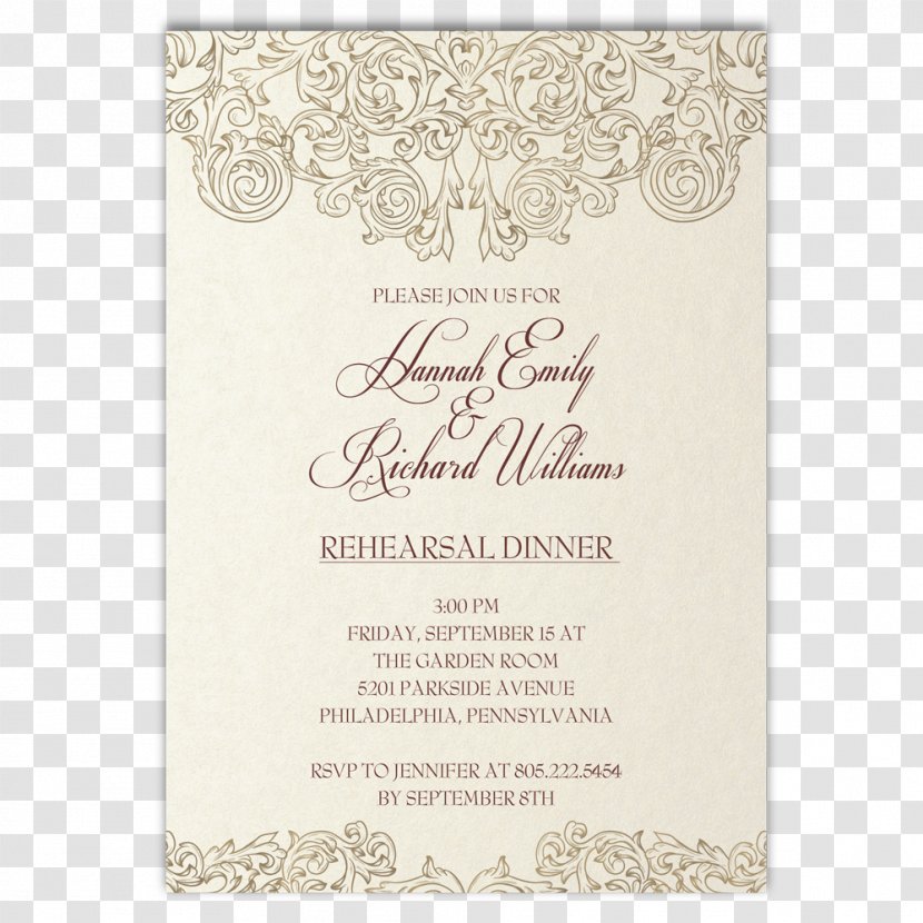 Wedding Invitation Rehearsal Dinner Suite Party - Shower Transparent PNG