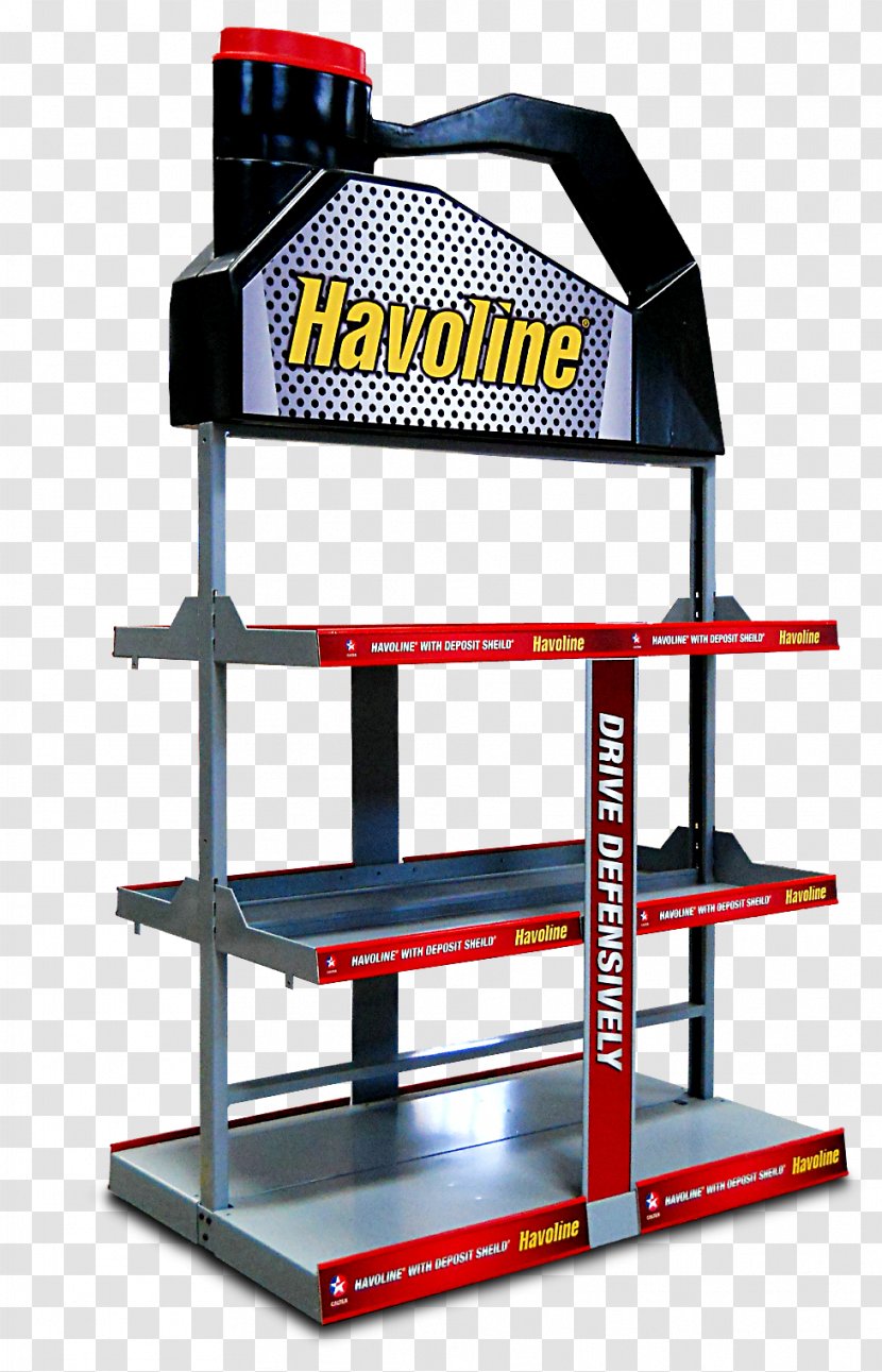 Display Stand Havoline Lubricant Oil - Double Sided Opening Transparent PNG