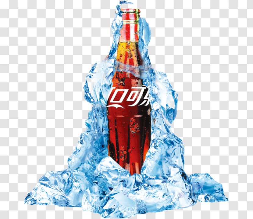 Cola Beer Ice Cube Water - Coca - Frozen Coke Transparent PNG