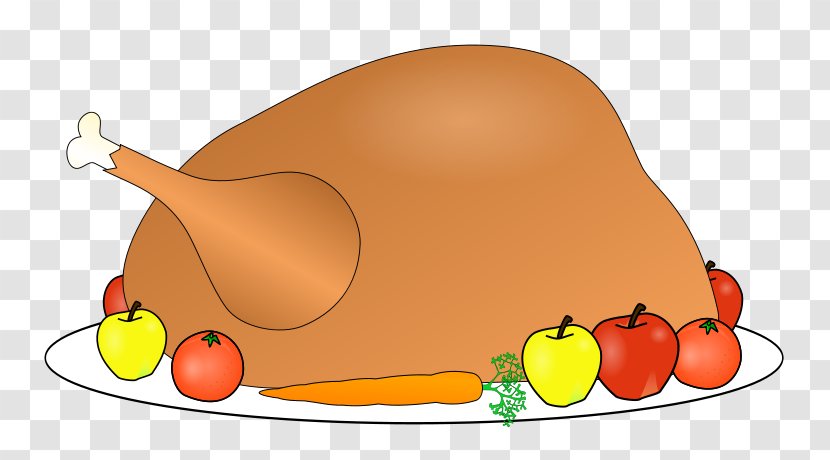 Turkey Meat Clip Art Thanksgiving Day Dinner - Orange - Fruit Plate Transparent PNG