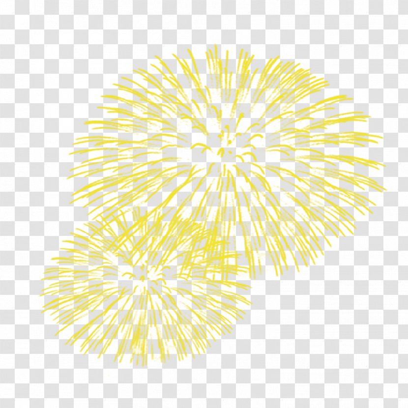 Light Yellow Fireworks Pyrotechnics - New Year - Vector Gold Decoration Transparent PNG