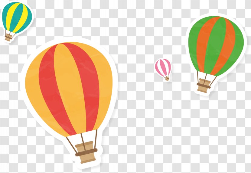Hot Air Balloon Euclidean Vector - Cartoon - Material Transparent PNG