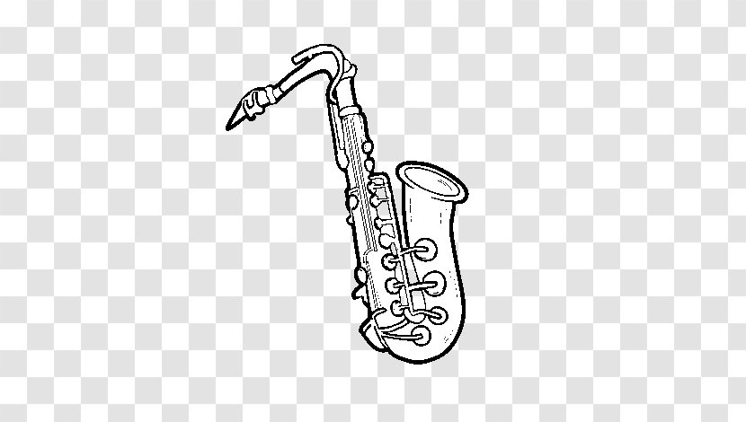 Tenor Saxophone Drawing Alto - Flower Transparent PNG
