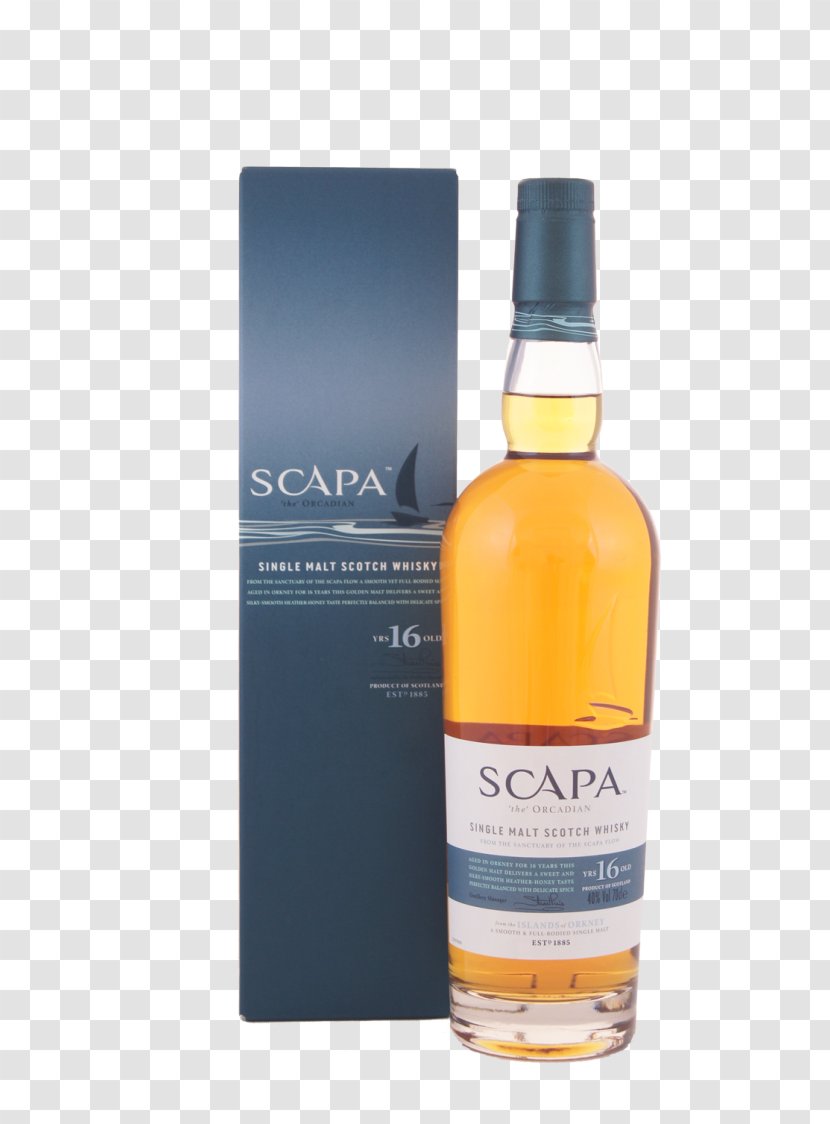 Single Malt Whisky Scapa Distillery Whiskey Scotch Liqueur - Dessert Wine - 16 Years Transparent PNG
