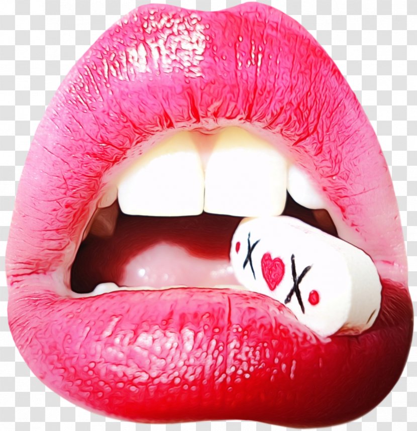 Lip Pink Mouth Red Gloss - Material Property - Tooth Transparent PNG