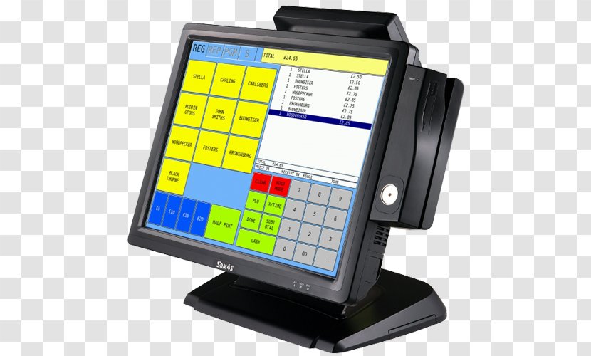 Cash Register Point Of Sale Till Roll Retail Barcode Scanners - Fast-food Restaurant Menu Transparent PNG