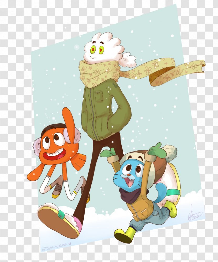 Gumball Watterson Fan Art Cartoon - Film - Winter Scene Transparent PNG