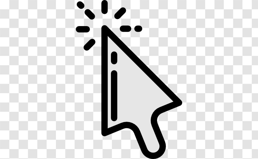 Computer Mouse Pointer Cursor - Black And White Transparent PNG