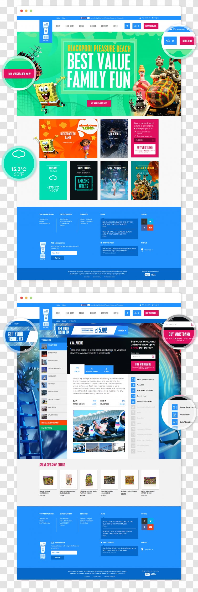 Blackpool Pleasure Beach Travel + Leisure Website Web Design Graphic - Display Advertising Transparent PNG