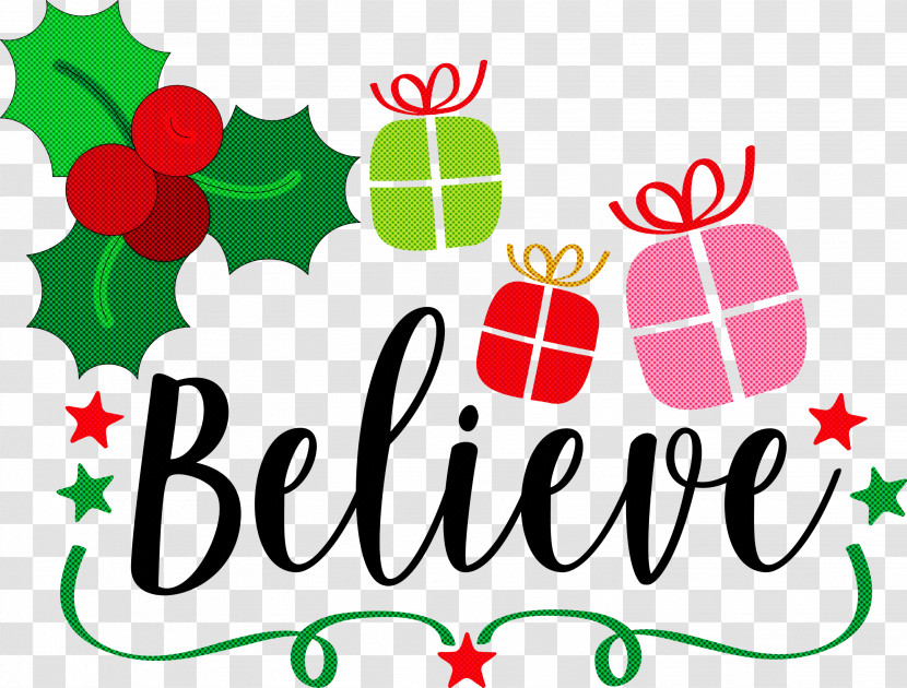 Believe Santa Christmas Transparent PNG