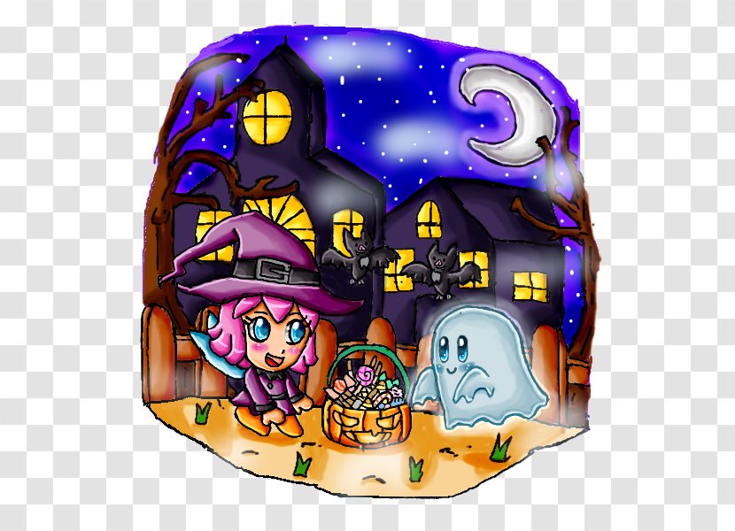 Fan Art Illustration DeviantArt Drawing - Kirby - Halloween Night Transparent PNG